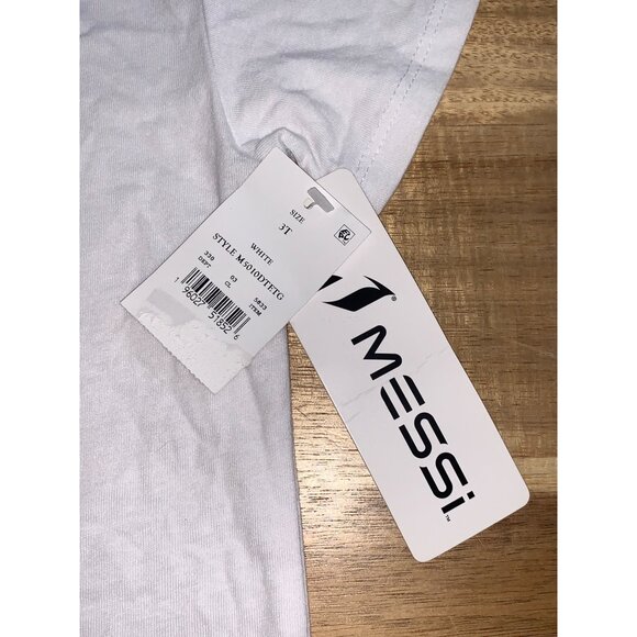 Lionel Messi Kids Toddlers T-Shirt White Greatest Of All Time Print Size 3T - Picture 10 of 10